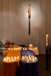 Altar beim Friedensgebet