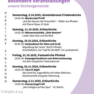 Termine Herbst 2025