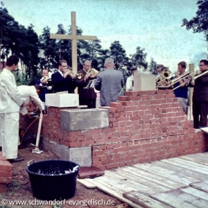 Grundsteinlegung Friedenskirche 1965